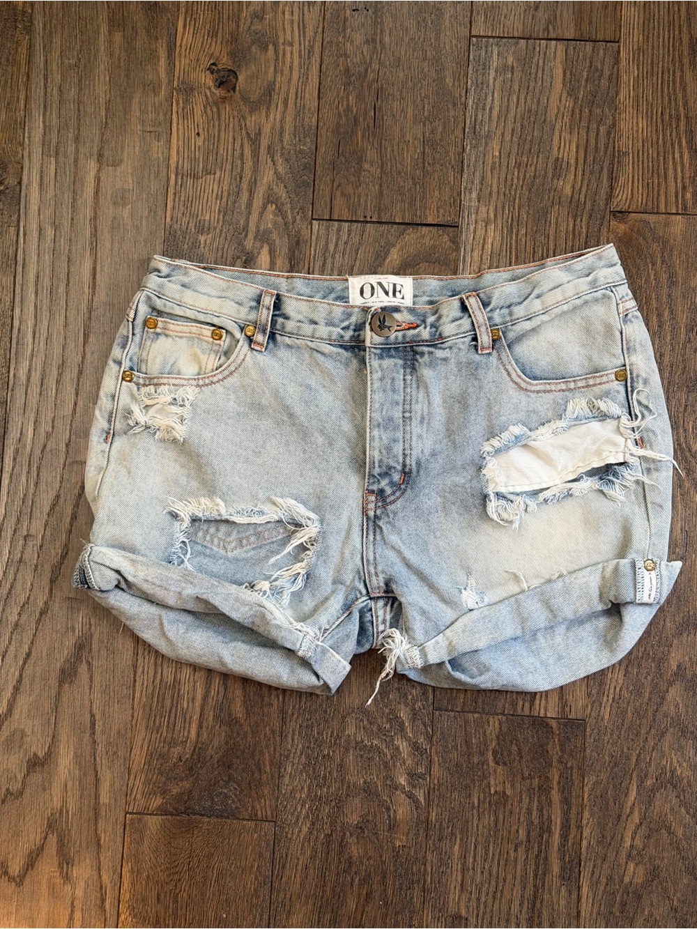 One Teaspoon Light Blue Denim Chargers